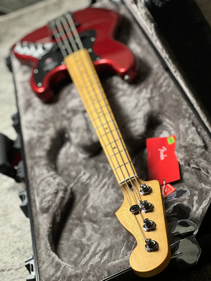 Fender American Ultra II Jazz Bass with Maple FB in Sinister Red