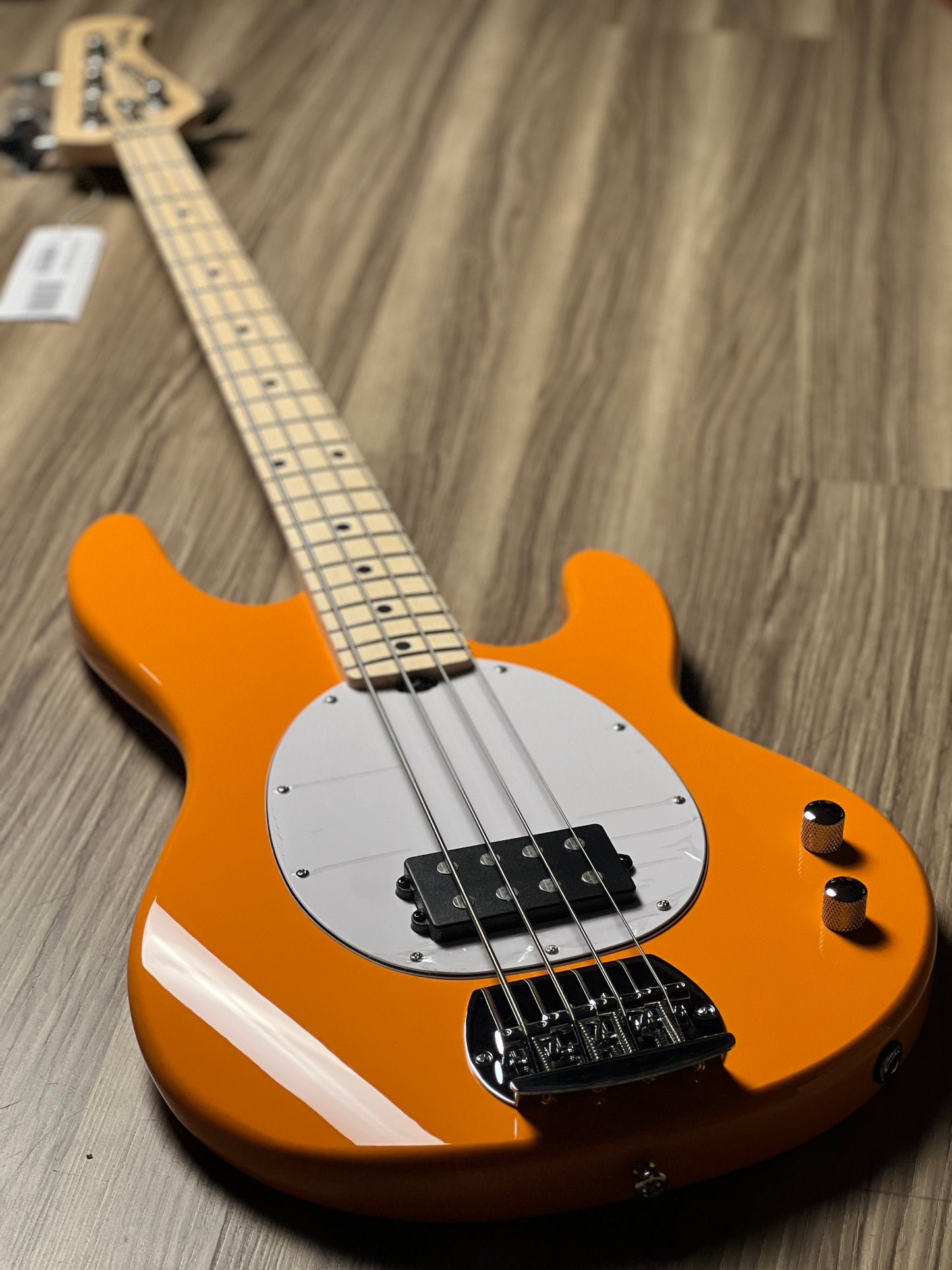 Sterling By Music Man StingRay RAY2 with Maple FB in Sunrise Orange