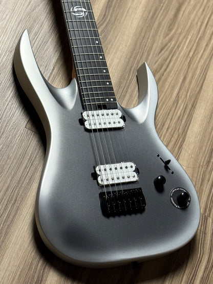 SQOE SEIB7S 7 String in Satin Neon Silver
