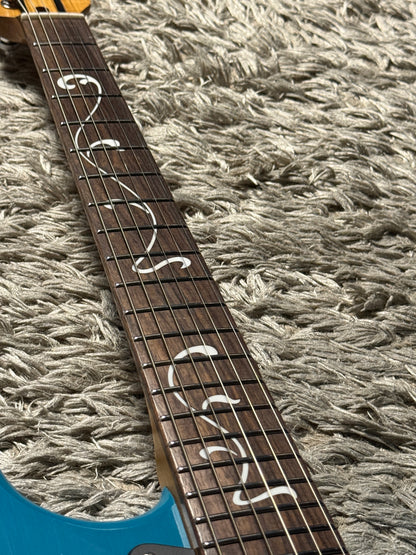 Dhatarattha Custom DST HSS in Taos Turquoise with Rosewood FB and "Vines of Olympus" Inlay