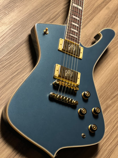 Ibanez Iceman IC420-ABM with IC Bag in Antique Blue Metallic