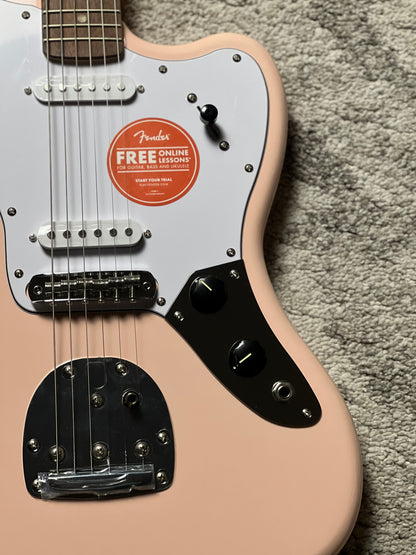 Squier FSR Affinity Series Jaguar with Laurel FB in Shell Pink