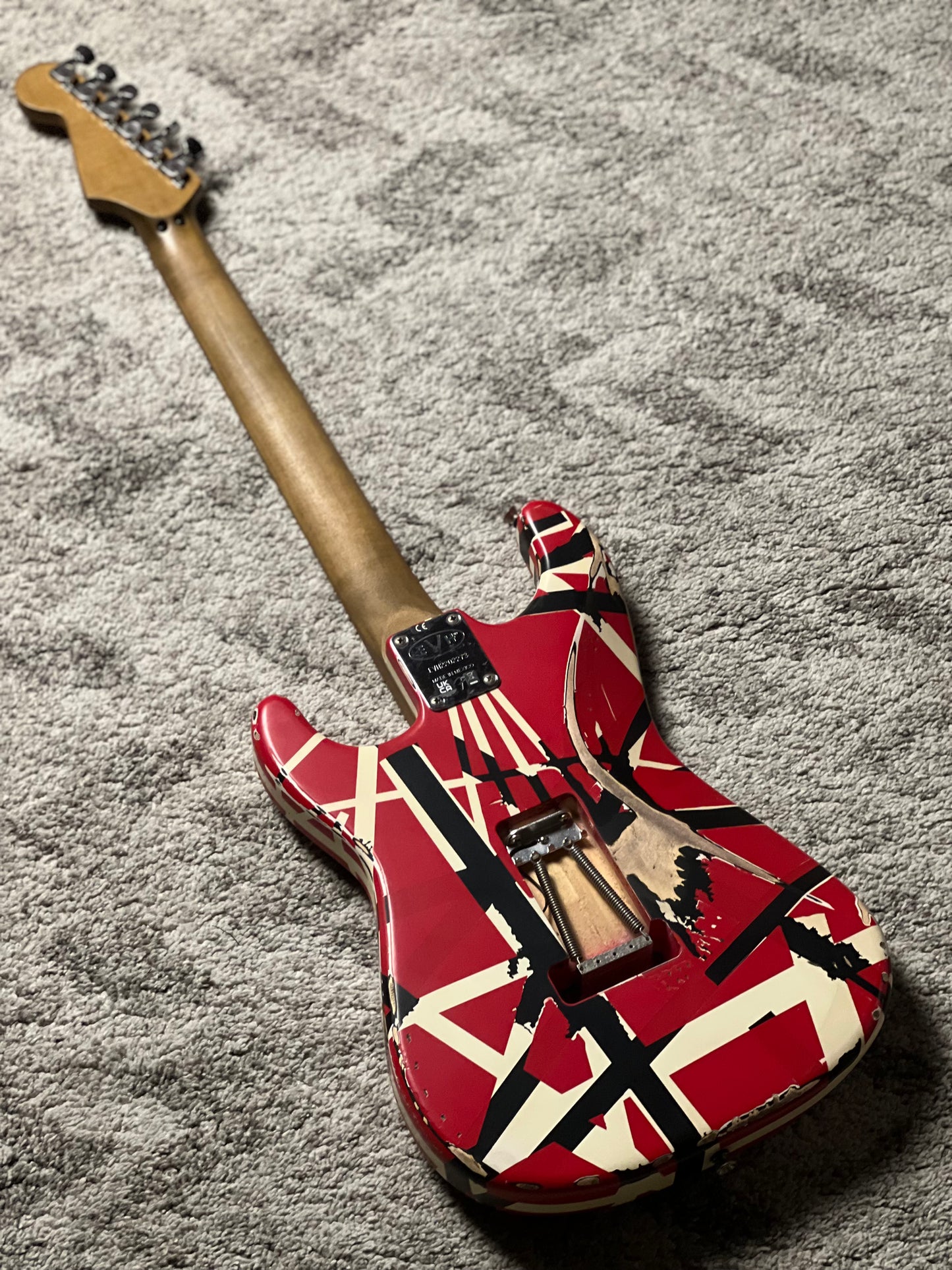 EVH Striped Series Frankenstein Relic - Red/Black/White EVH2202273