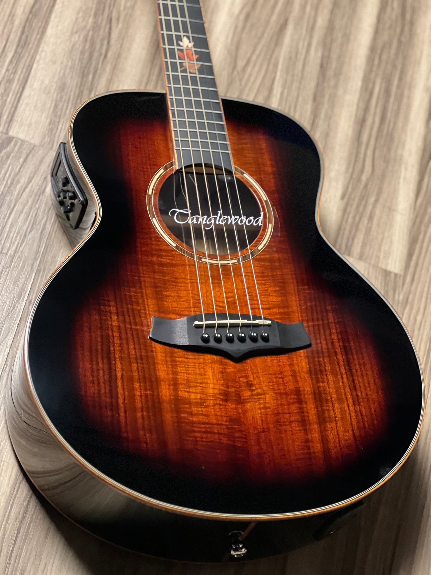 Tanglewood TWX1EK Winterleaf Exotic Mini Top Solid Spruce in Autumn Burst Gloss w/Bag