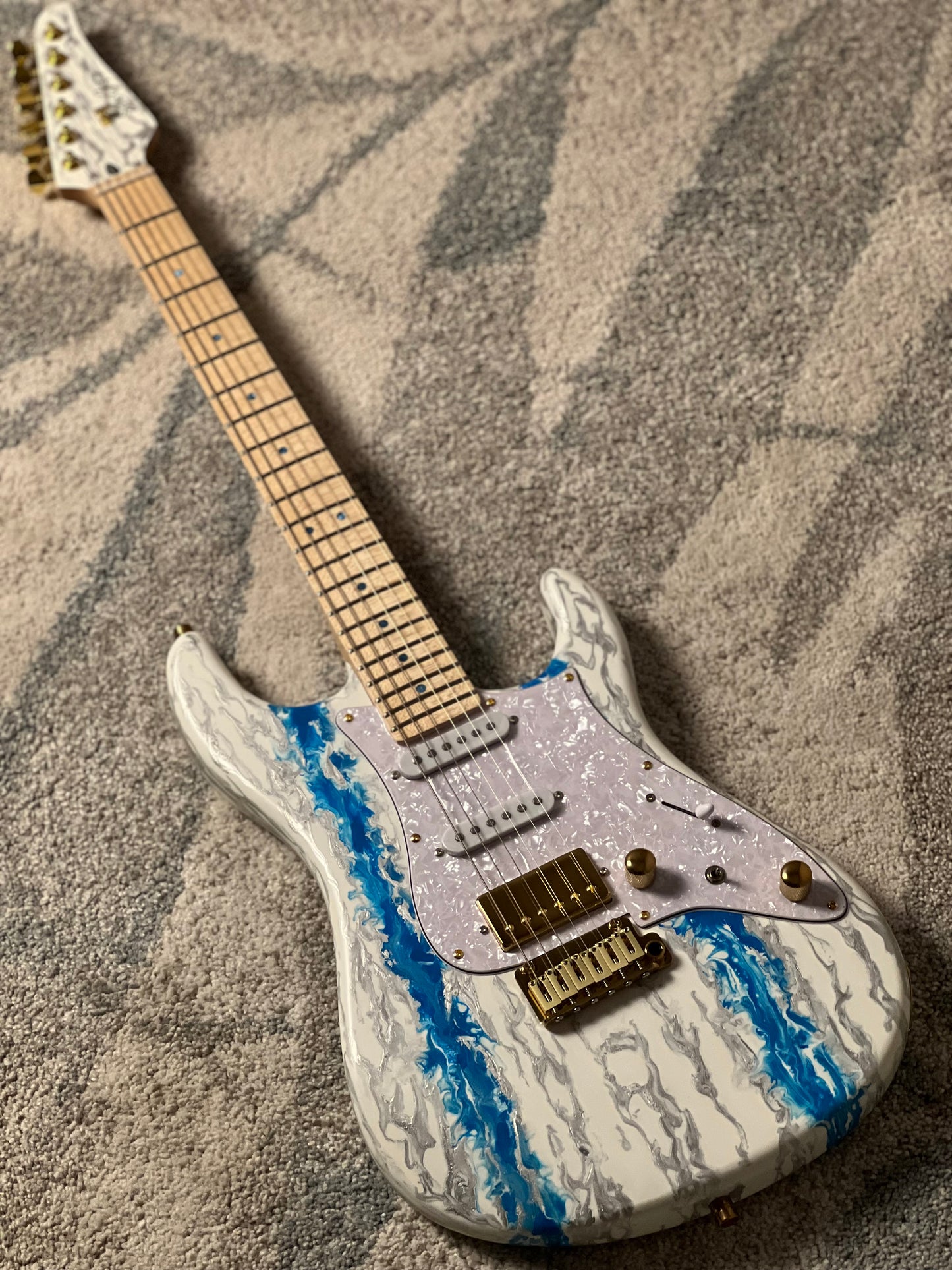 SLX X Dhatarattha Custom DST in Antarctic Shmear with Maple FB