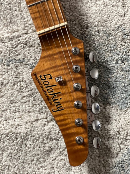 Soloking MT-1 FM 22 Artisan FMN with Roasted Flame Maple Neck in Amber Limited Edition JESCAR