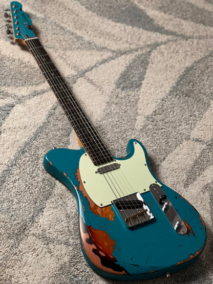 Dhatarattha Performance DTL in Christmas Spruce Over Sunburst with RW FB and Nitrocellulose Lacquer Relic