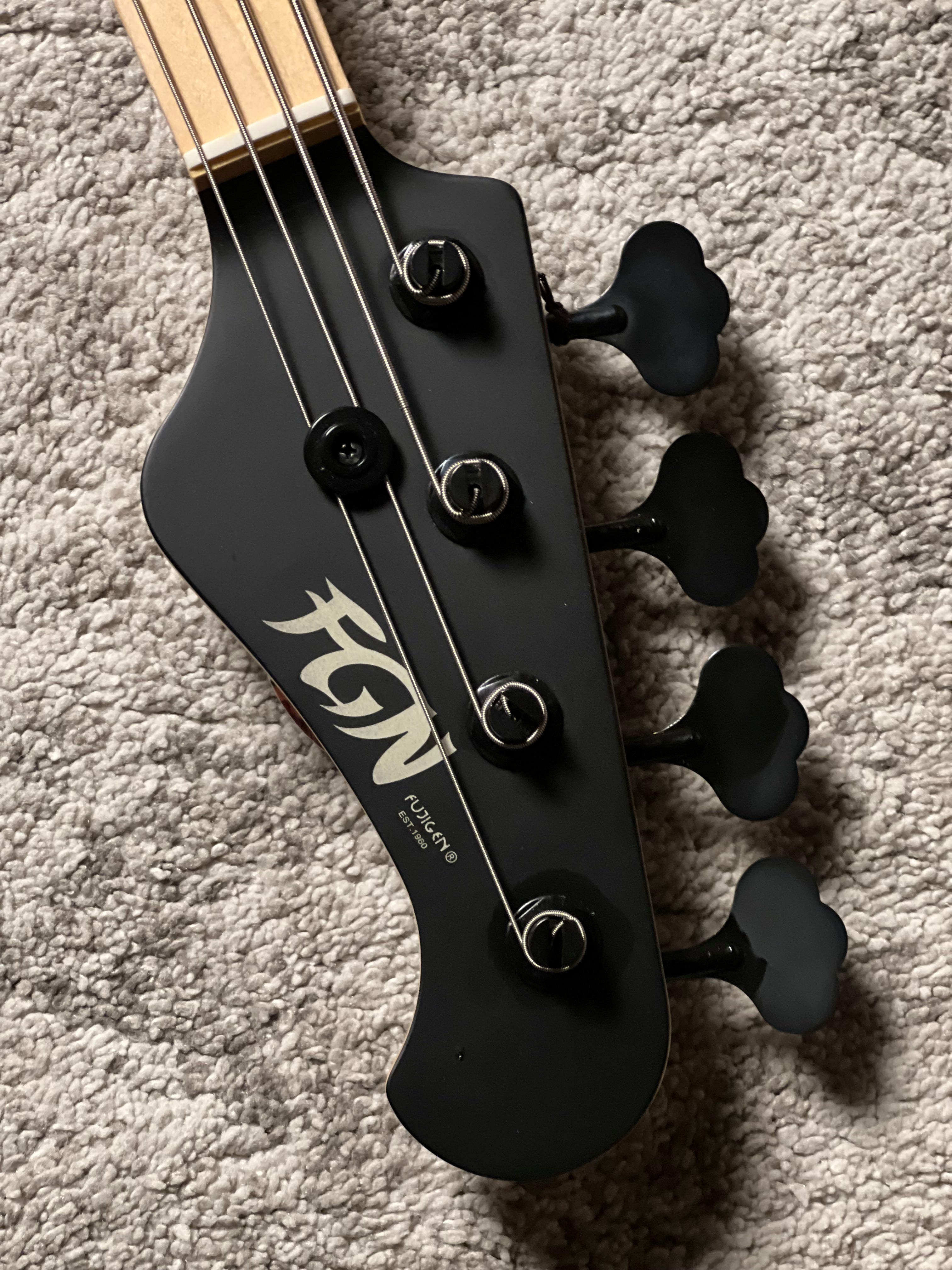 Fujigen FGN Mighty Jazz JMJ2-ASH-DEM/OPB in Open Pore Black