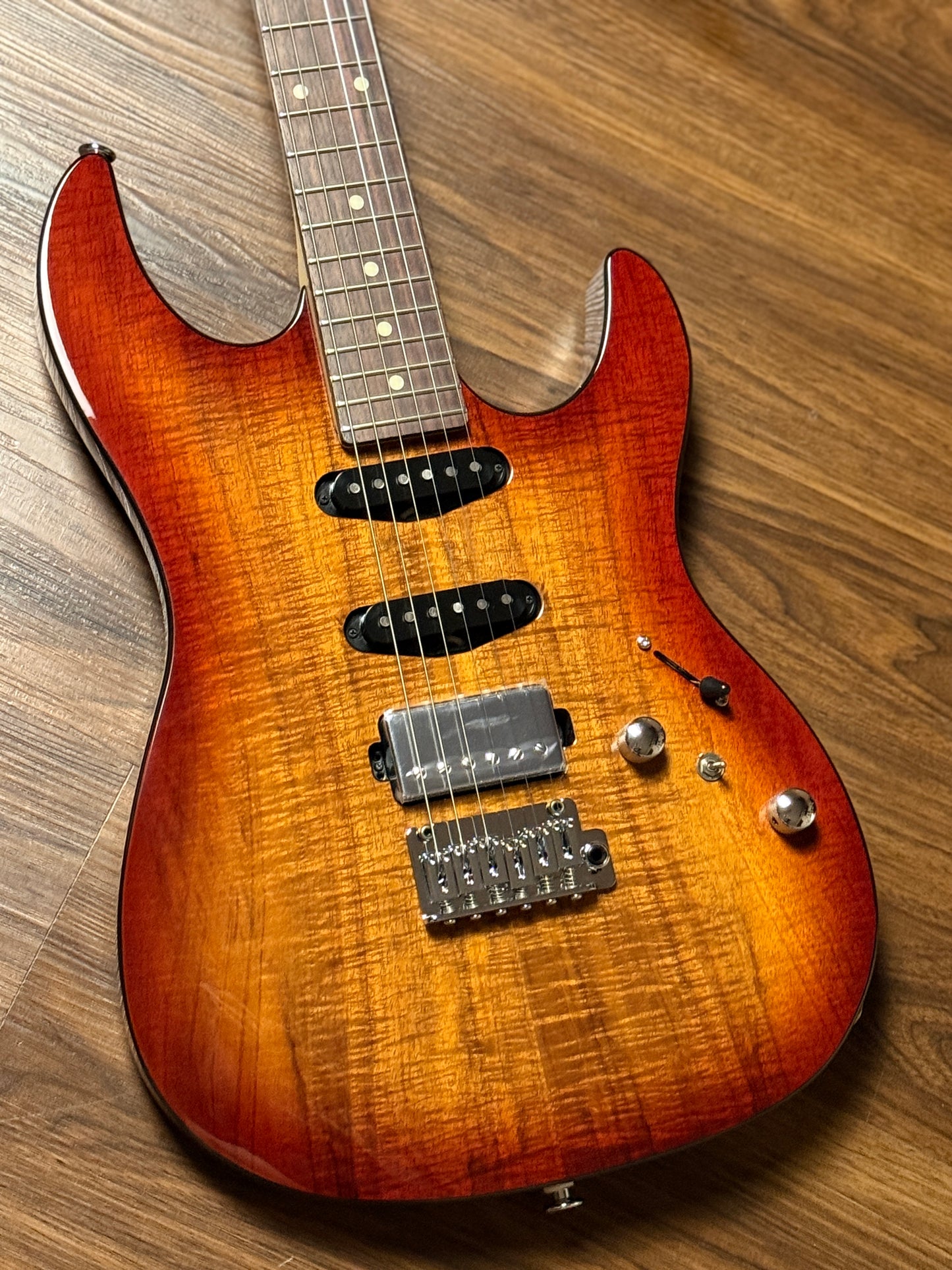 Fujigen FGN Odyssey Series J Standard JOS2-DU-EW2-R/KNB in Koa Natural Burst B240268