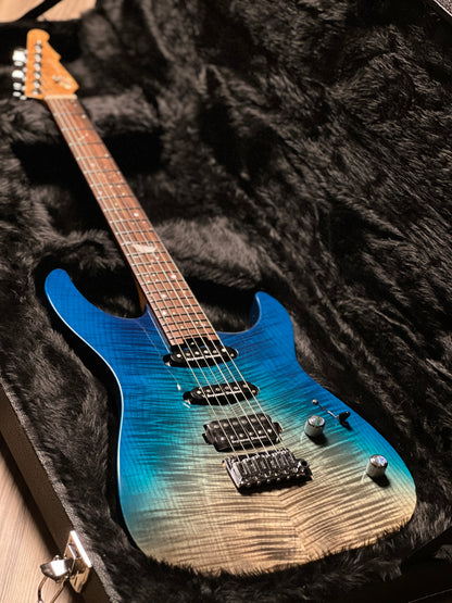 Shijie JF-PEGASUS 22 HSS Custom Shop in Transparent Blue Burst 2416