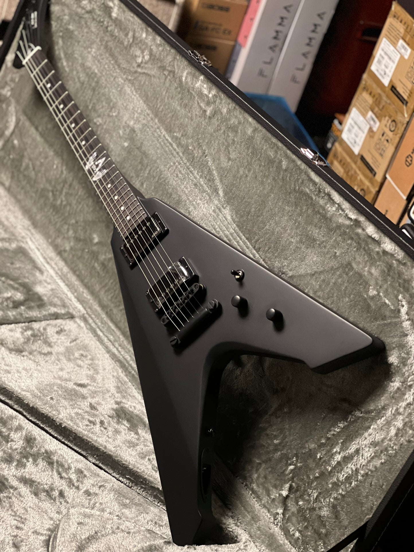 ESP LTD Vulture BLKS James Hetfield Signature in Black Satin W23111260