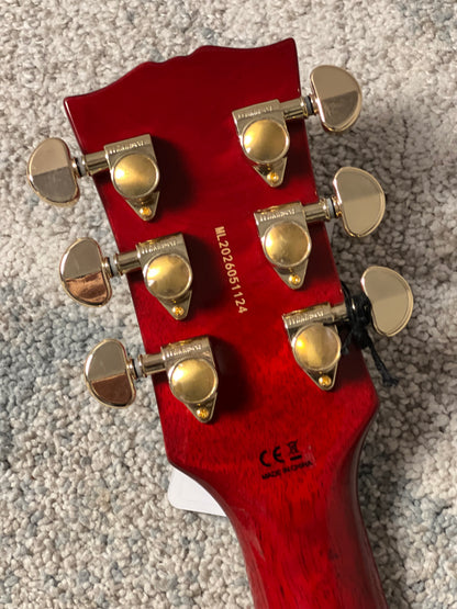 Soloking SG60 MKII in Transparent Red Cherry with Gold Hardware (Altered Headstock)