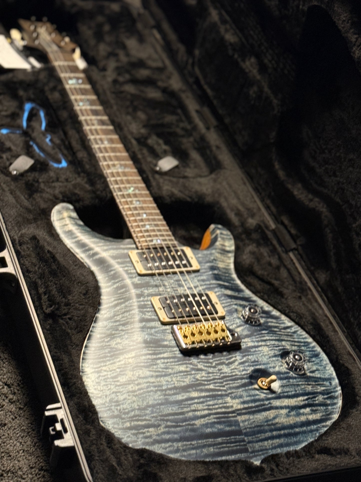 PRS Custom 24 Wood Library in Faded Whale Blue with Satin Stained Neck 0410573