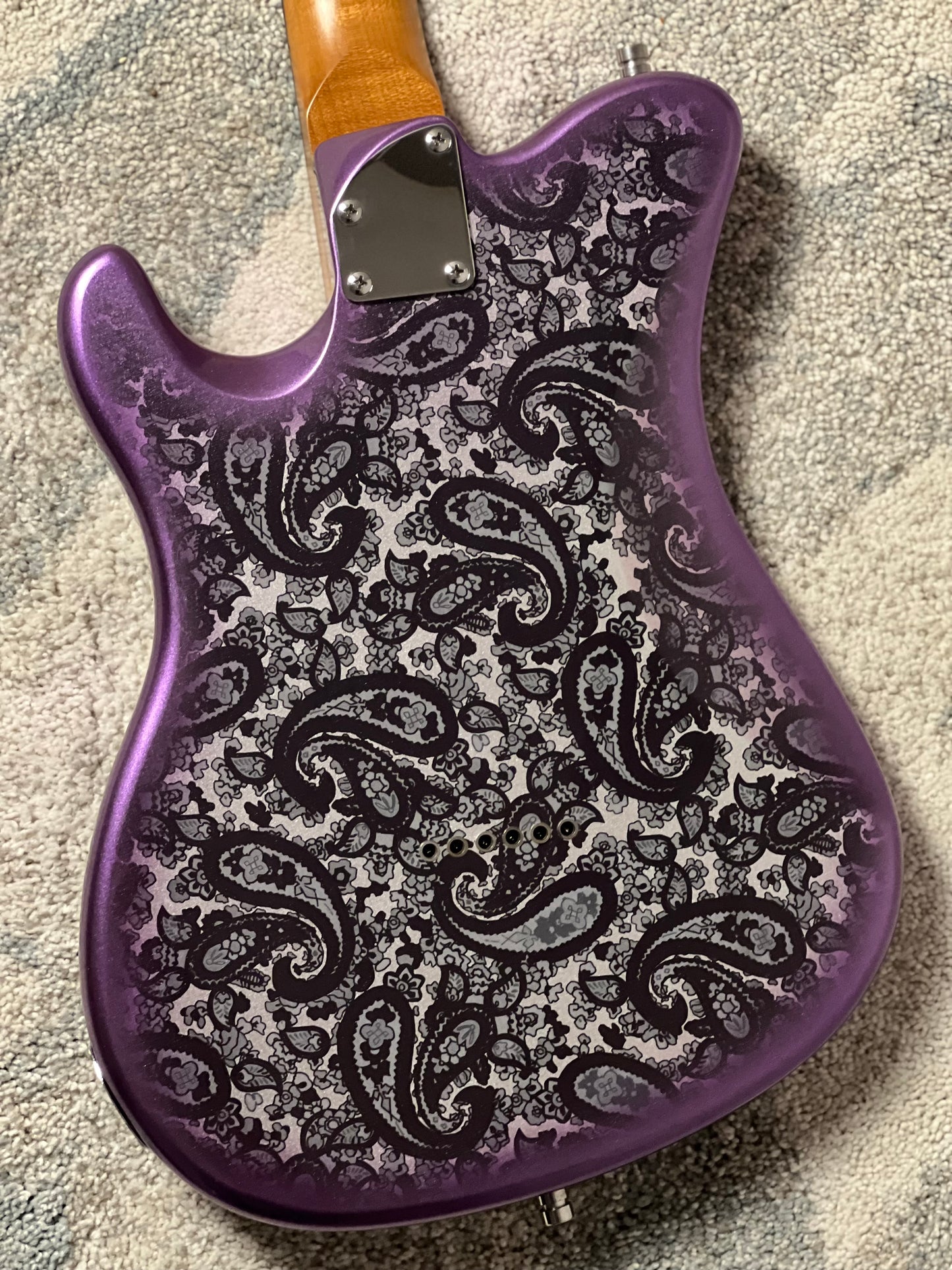 Dhatarattha Performance DTL in Purple Burst Over Black Paisley with Rosewood FB