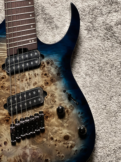 Ibanez RGMS7PB-CBS 7-String in Cosmic Blue Starburst