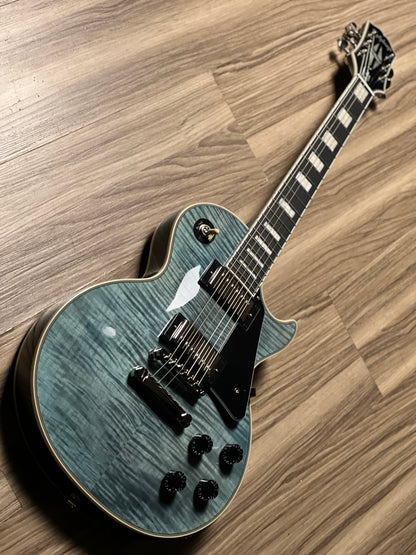Epiphone Les Paul Custom Figured in Transparent Blue w/Premium GigBag