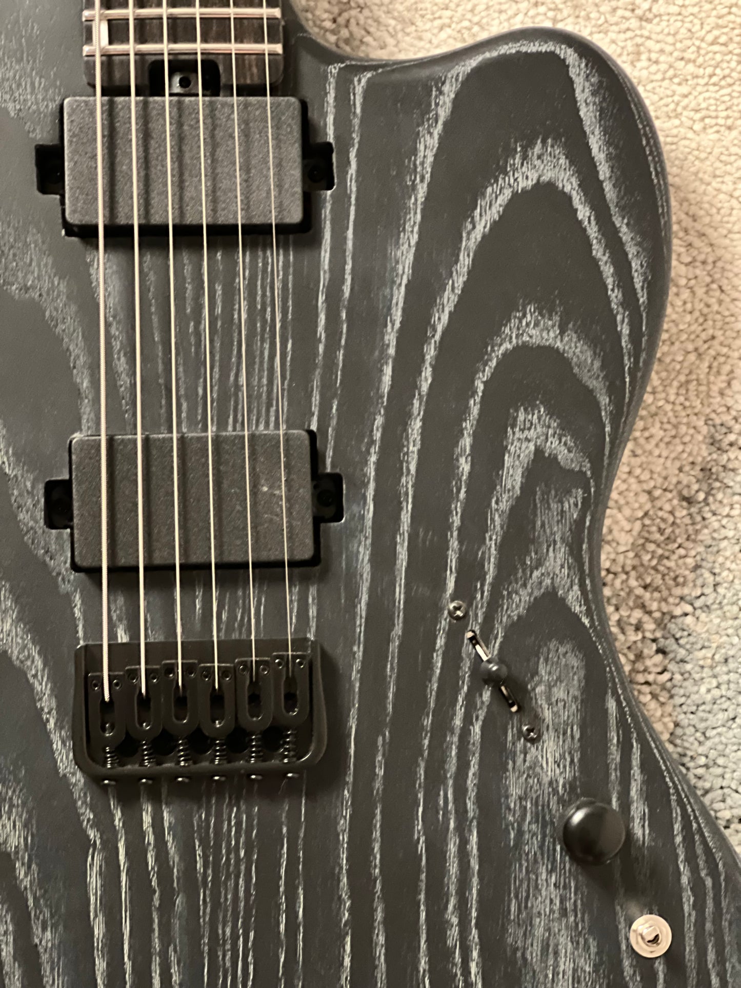 Soloking MJM-1 Custom Baritone HH with Wenge Neck in Driftwood Black
