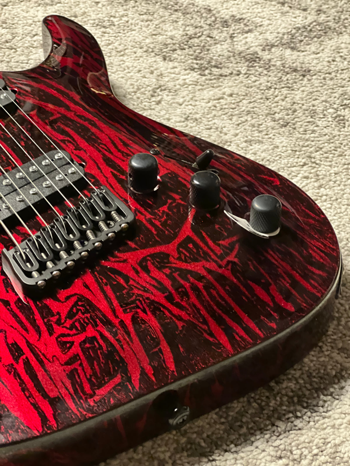 Schecter C-7 MS Silver Mountain in Blood Moon W21072403