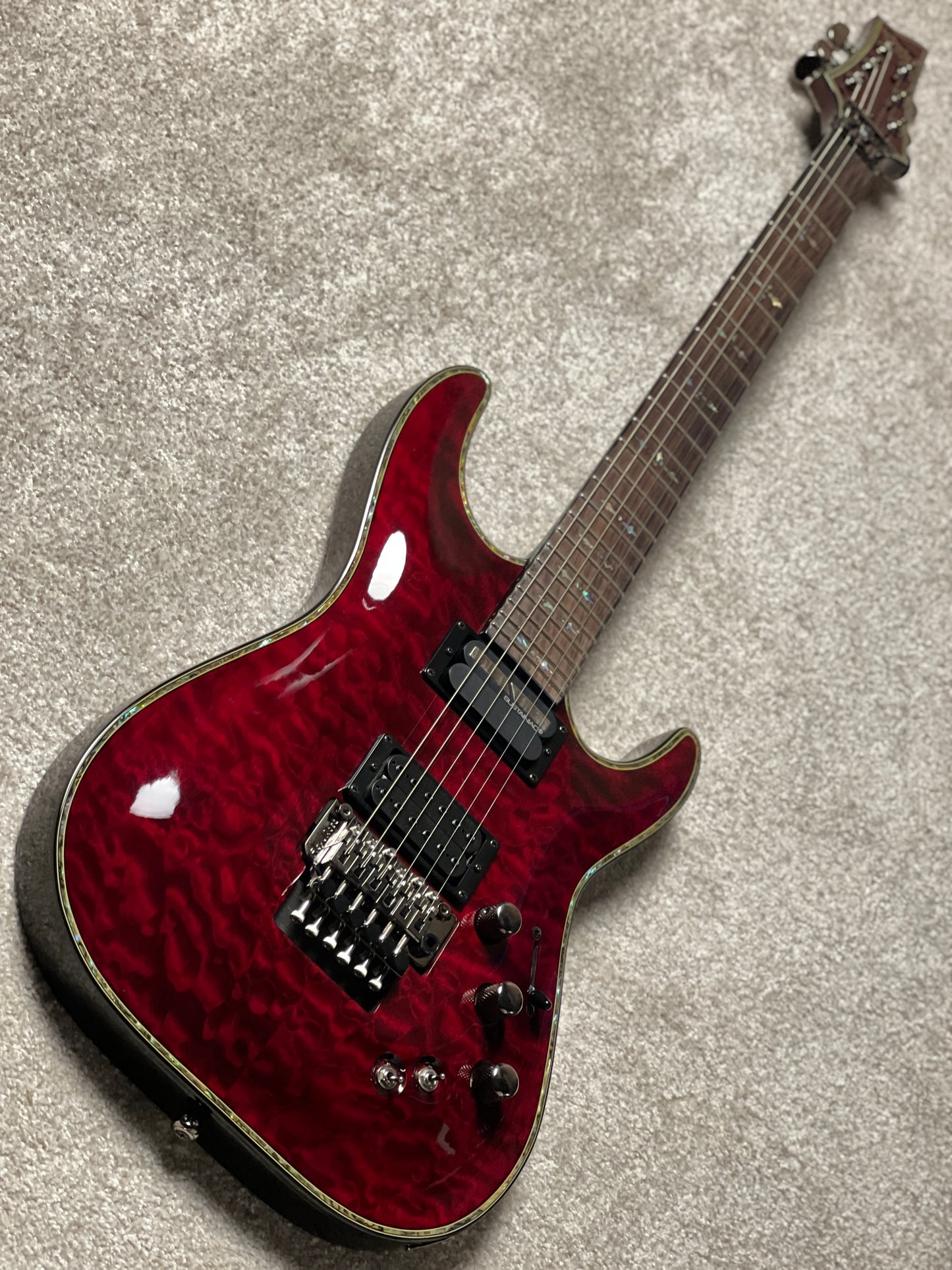 Schecter Hellraiser C-1 FR S Passive with Sustainiac - Black Cherry W18032372