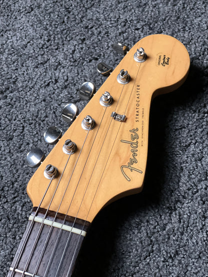Fender John Mayer Signature Stratocaster Shoreline Gold with Burgundy Racing Stripe SE01716 (USED)