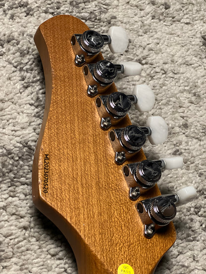 Dhatarattha Performance DST HH in Navy Blue Over Black Paisley with RW FB and Nitrocellulose Lacquer Relic