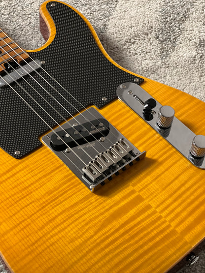 Soloking MT-1 FM 22 Artisan FMN with Roasted Flame Maple Neck in Amber Limited Edition JESCAR