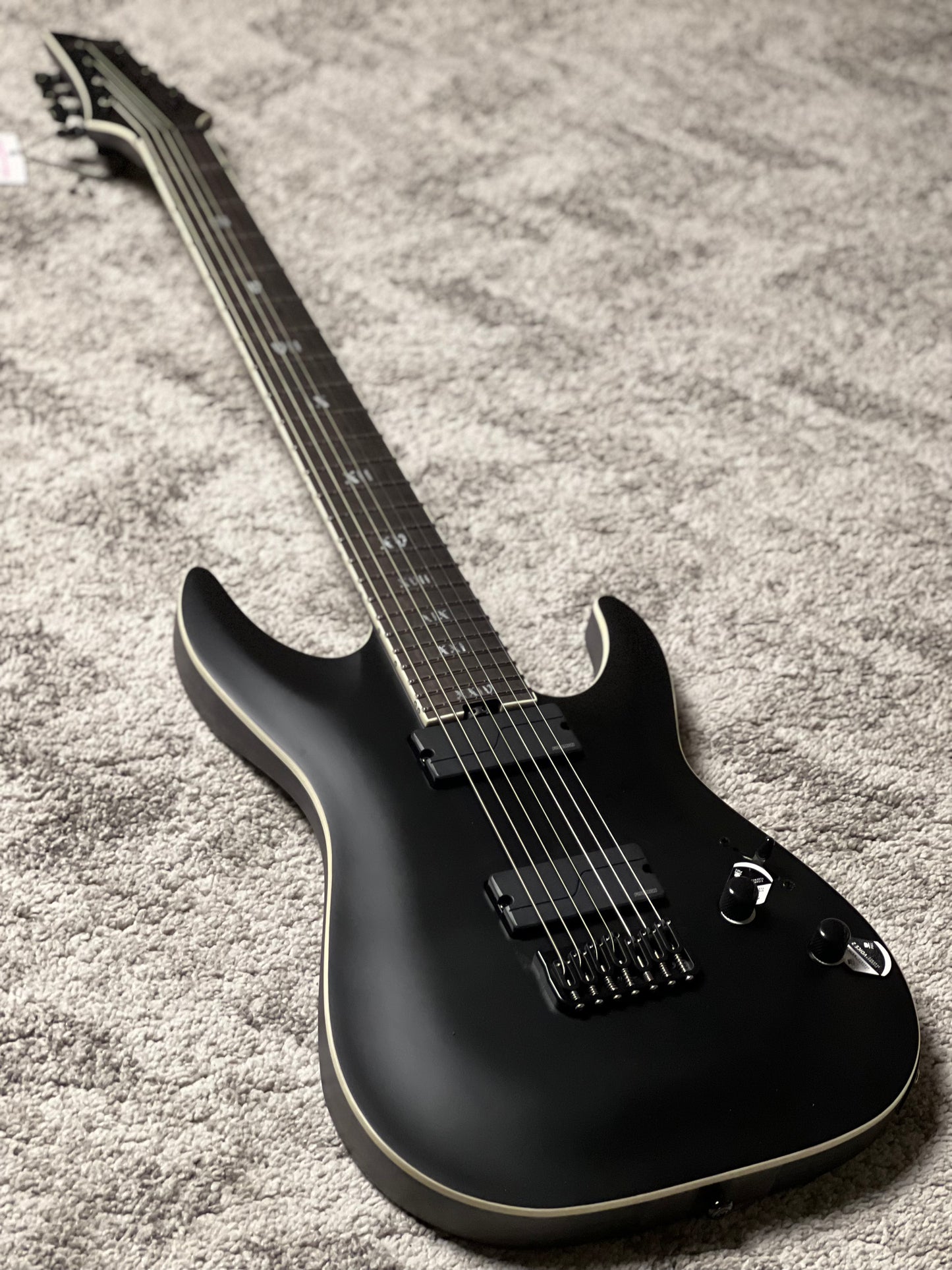 Schecter C-7 SLS Elite Evil Twin in Satin Black W26010882