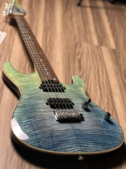 Soloking SM-24 HH Shredmaster with Rosewood FB in Trans Blue Fade