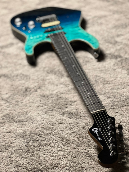 Charvel Pro-Mod Plus Dinky DK24 HSS QM in Blue Curaçao ICC2602200 (USED)