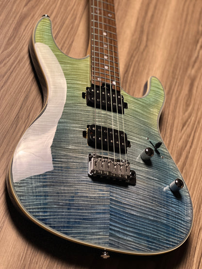 Soloking SM-24 HH Shredmaster with Rosewood FB in Trans Blue Fade