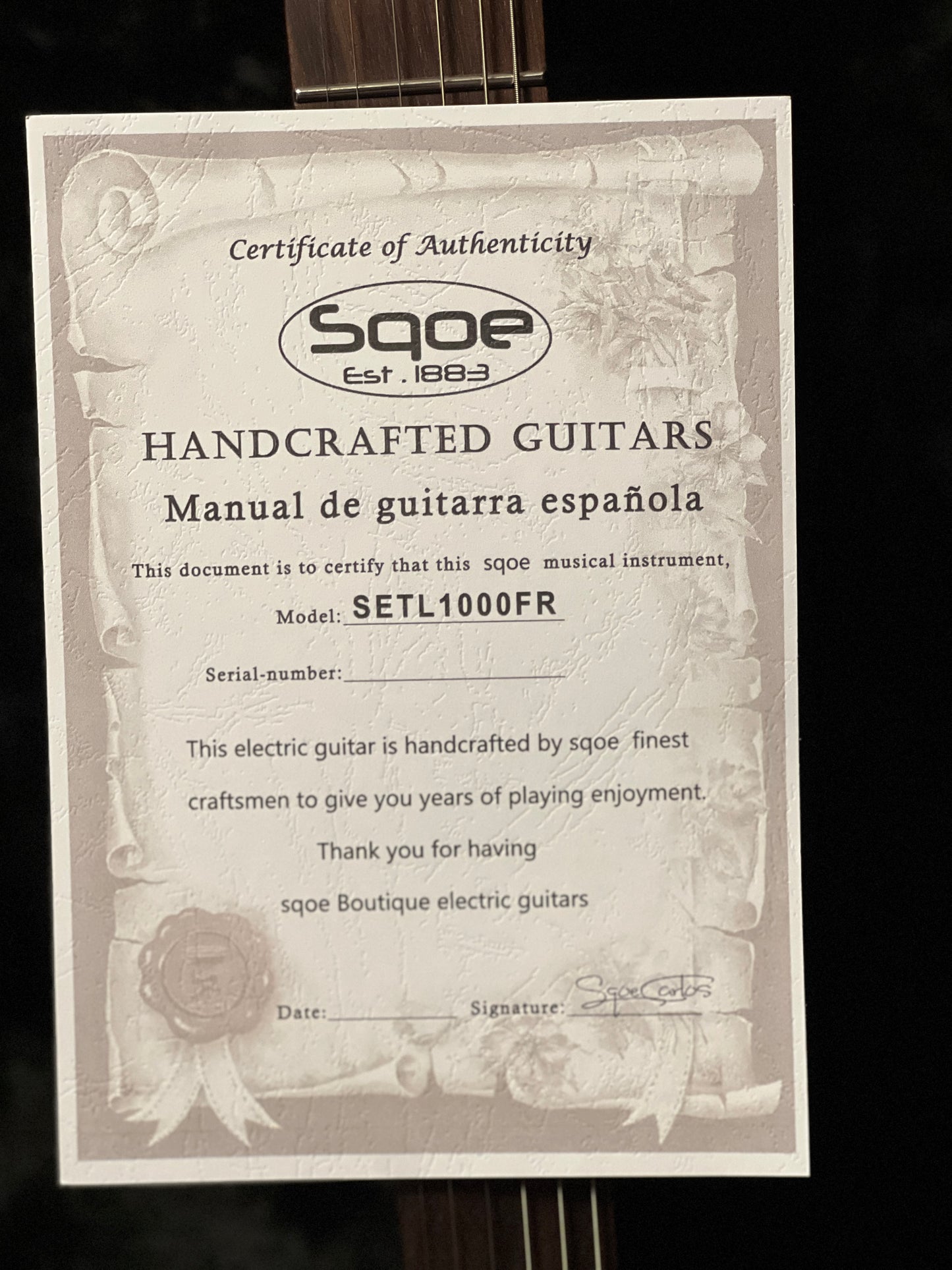 SQOE SETL1000FR Premium Custom Series Professional Limited Edition in Deep Sea Blue