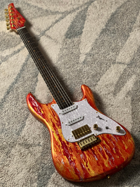 SLX X Dhatarattha Custom DST in Fire Shmear with Rosewood FB