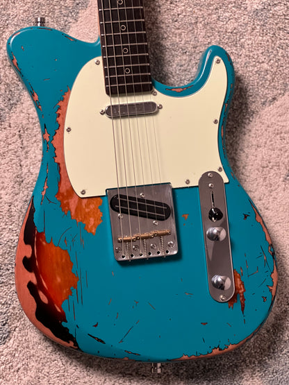 Dhatarattha Performance DTL in Christmas Spruce Over Sunburst with RW FB and Nitrocellulose Lacquer Relic