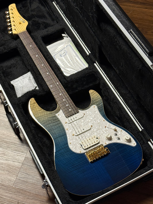 Fujigen FGN Guitars Expert EOS Odyssey in Navy Blue with Hardshell Case F230173