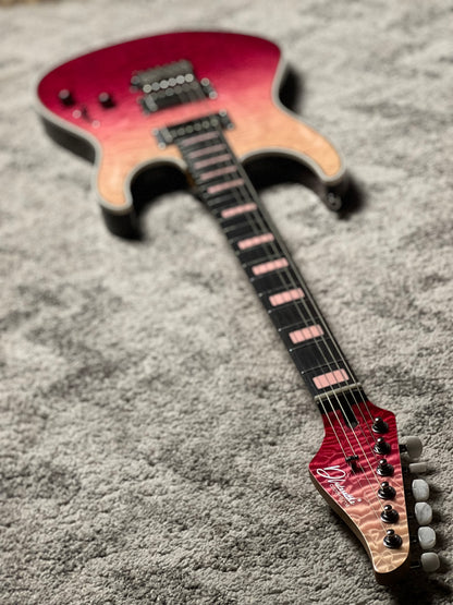 Dhatarattha Custom DST HH Quilt in Magenta Surf with Rosewood FB