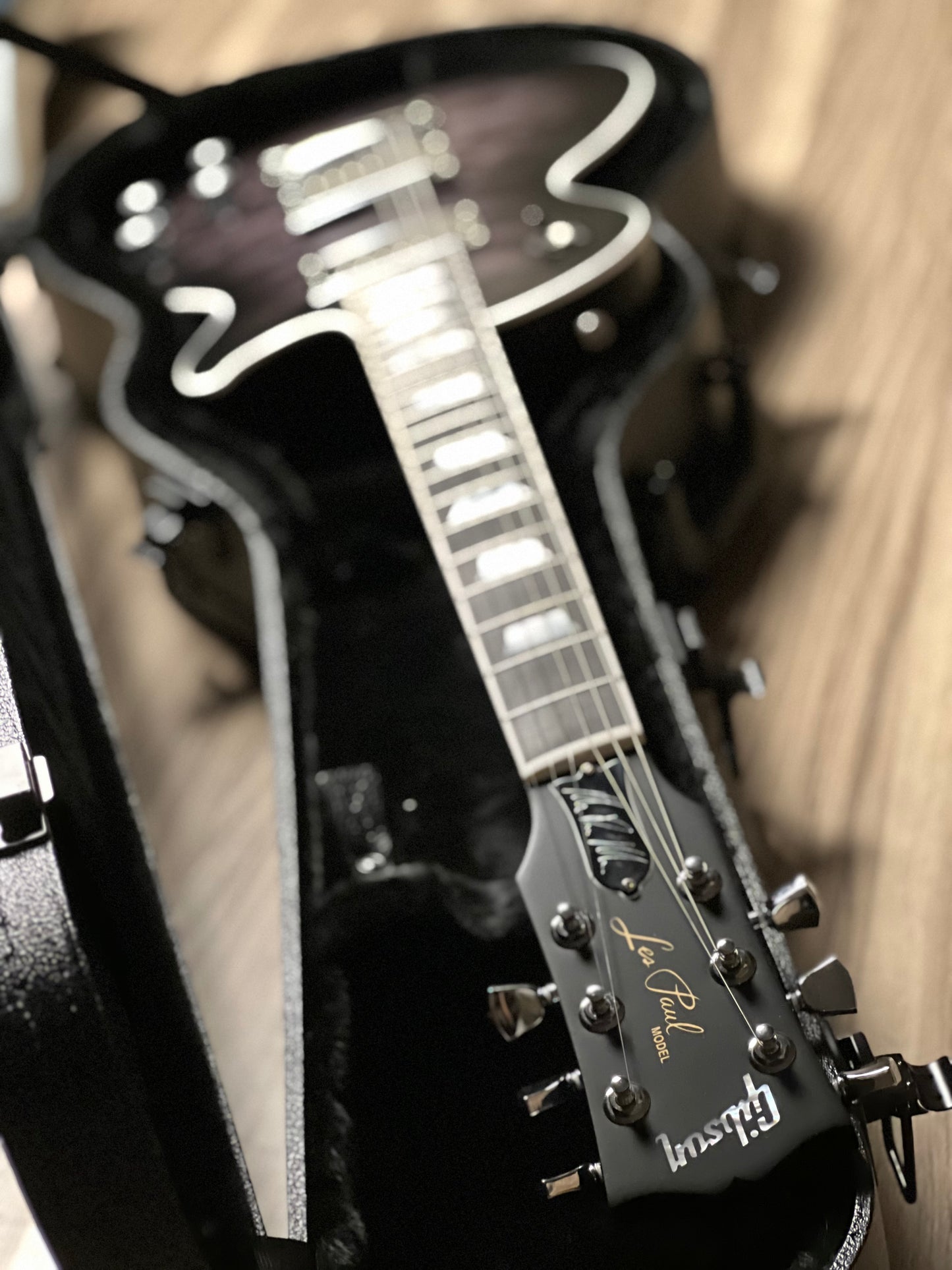 Gibson Les Paul Standard Modern Quilt Mark Morton in Translucent Ebony Burst Satin w/Case 230350246