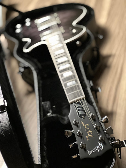 Gibson Les Paul Standard Modern Quilt Mark Morton in Translucent Ebony Burst Satin w/Case 230350246
