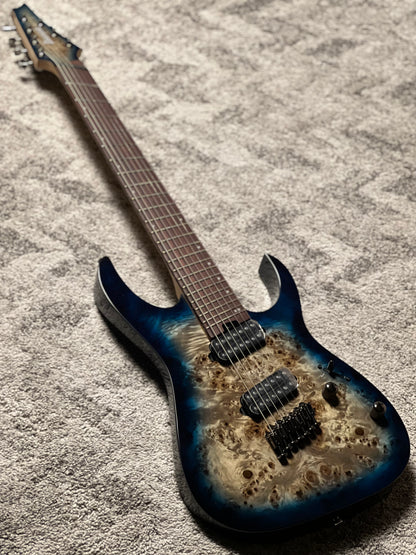 Ibanez RGMS7PB-CBS 7-String in Cosmic Blue Starburst