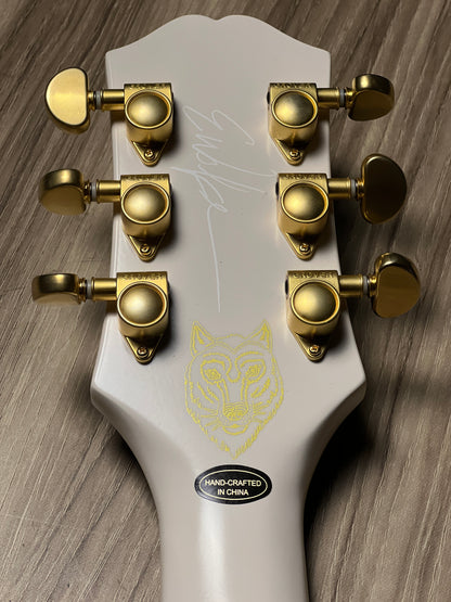 Epiphone Emily Wolfe "White Wolfe" Sheraton Semi-Hollow in Aged Bone White