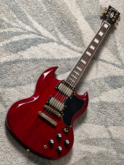 Soloking SG60 MKII in Transparent Red Cherry with Gold Hardware (Altered Headstock)
