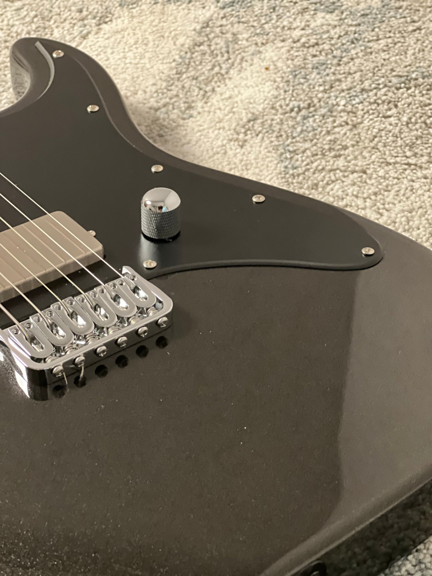 Soloking MS-1 H Baritone in Metallic Black with Roasted Maple FB