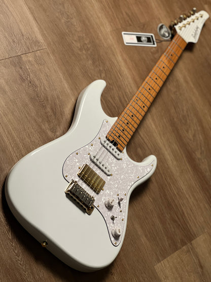 Soloking MS-1 Classic MKII in Olympic White with Gold Hardware and Roasted Maple FB