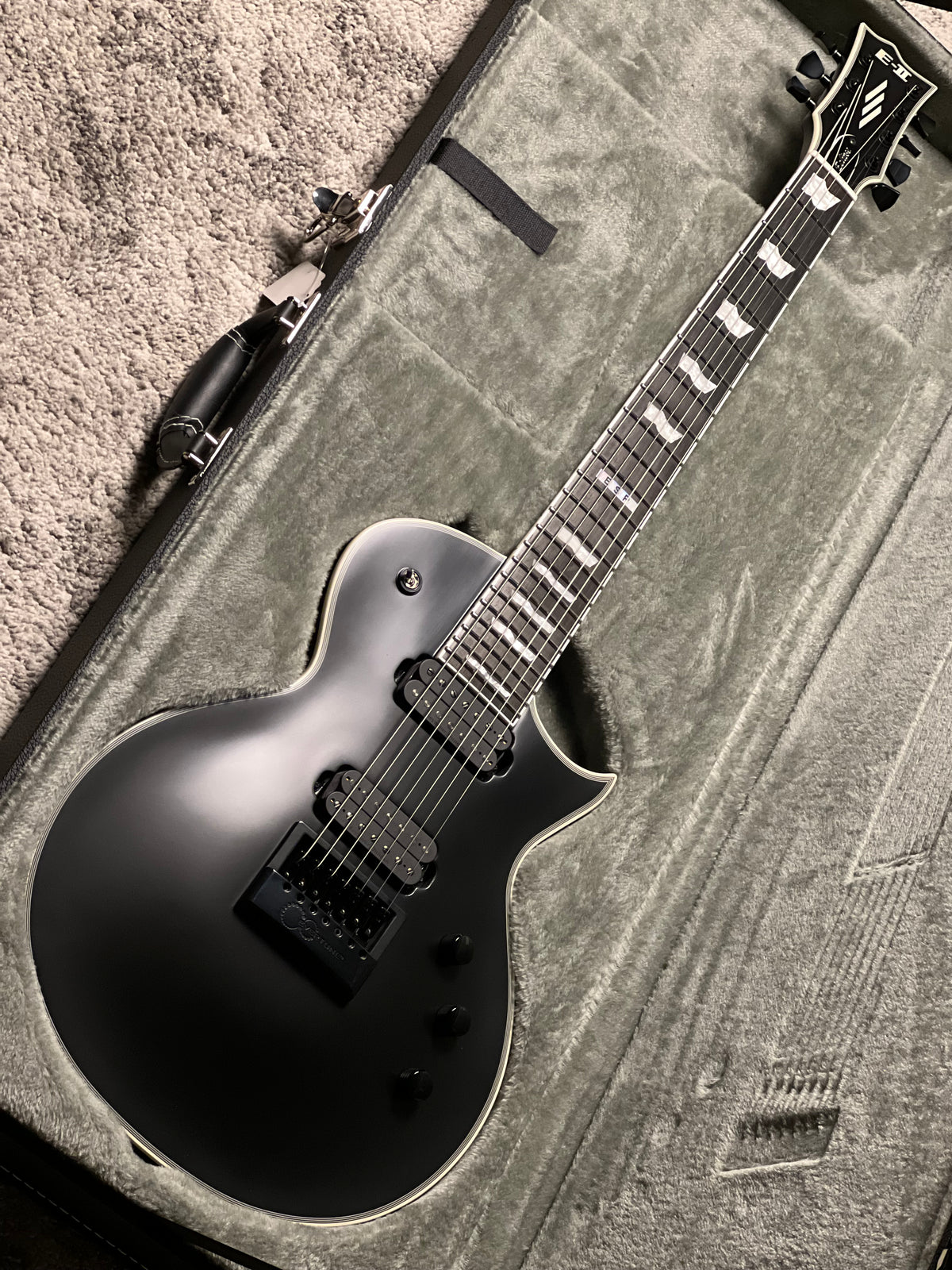 ESP E-II Eclipse-7 EverTune in Black Satin ES8195253