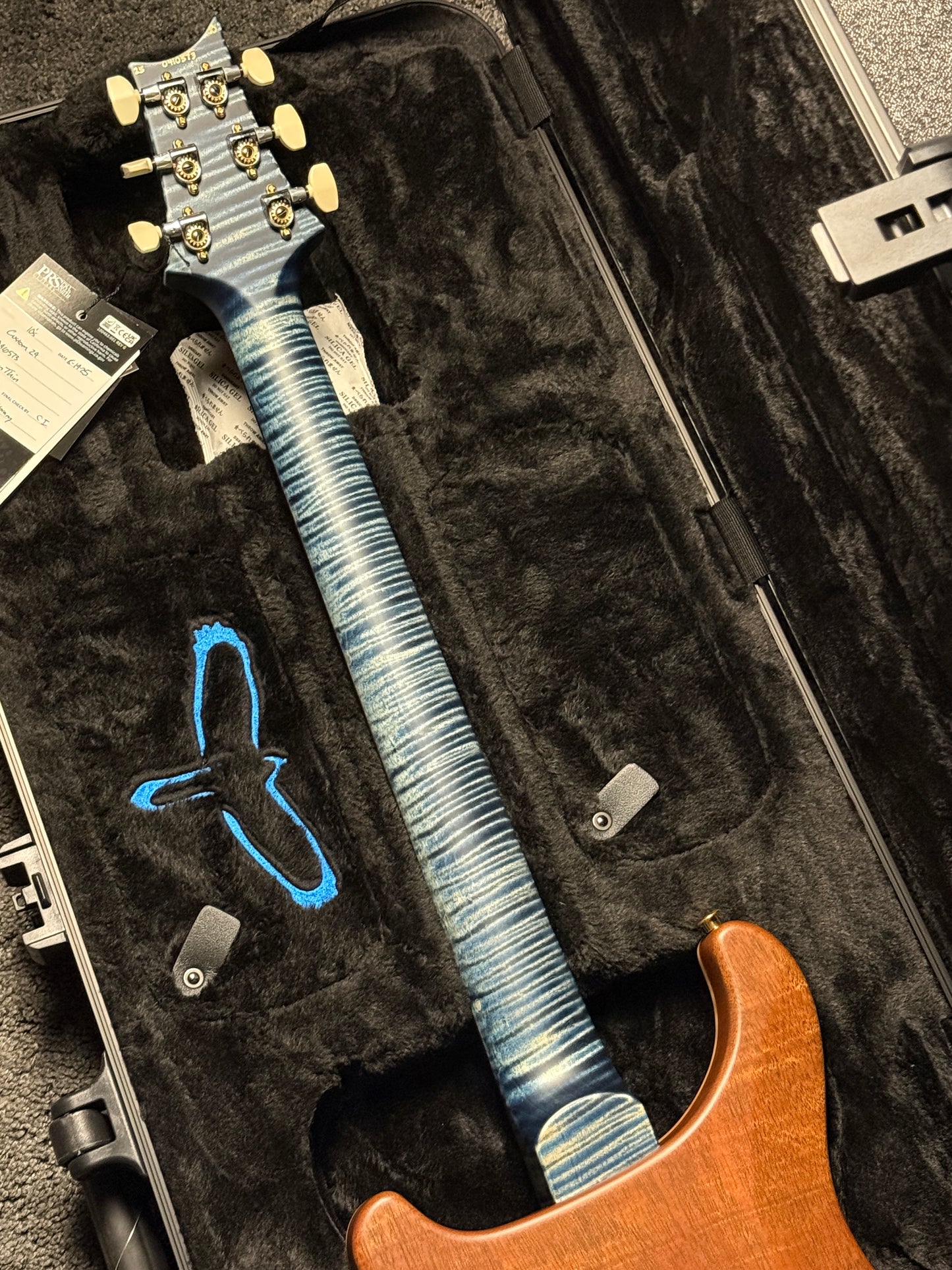 PRS Custom 24 Wood Library in Faded Whale Blue with Satin Stained Neck 0410573