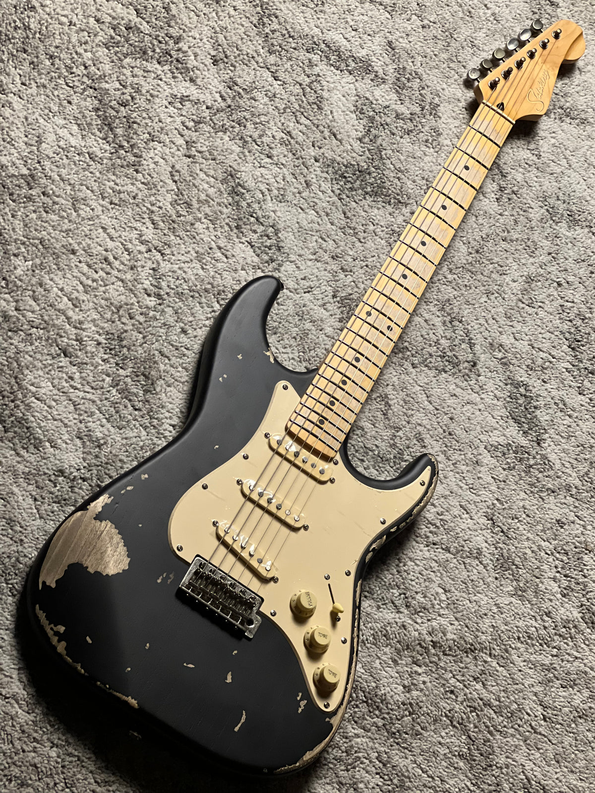 Soloking MS-1 Tribute 50s SSS Relic with Maple FB in Black