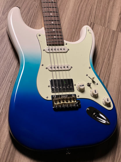 SQOE SEST1001 HSS Custom Shop Series in Belair Blue Limited Edition with Hardshell Case