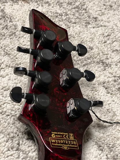 Schecter C-7 MS Silver Mountain in Blood Moon W21072228