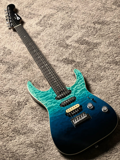 Charvel Pro-Mod Plus Dinky DK24 HSS QM in Blue Curaçao ICC2602200 (USED)