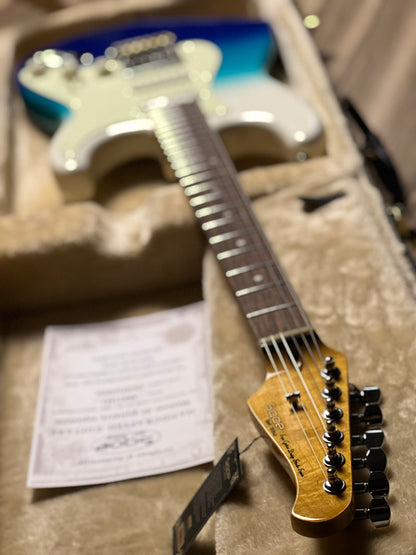 SQOE SEST1001 HSS Custom Shop Series in Belair Blue Limited Edition with Hardshell Case