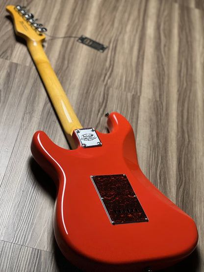 SQOE SEST1000 HSS Custom Shop Series in Fiesta Red Limited Edition with Hardshell Case